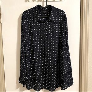 Banana Republic Dillon Shirt in Navy Polka Dot